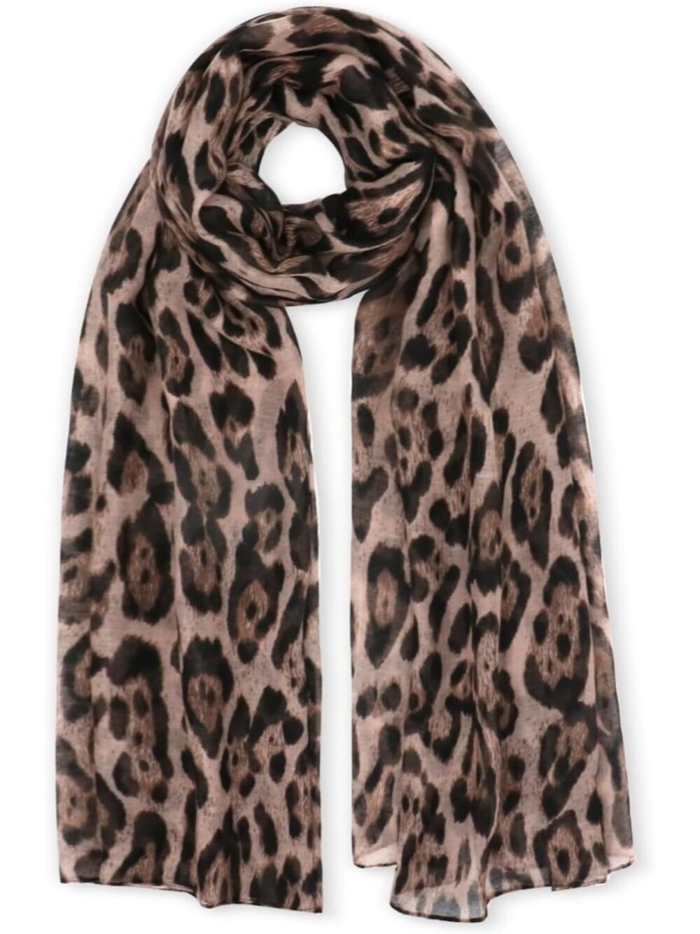 Women's Leapord Stylish Cover Hijab Cotton Voile Wrap  Spring Fall Scarf Shawl